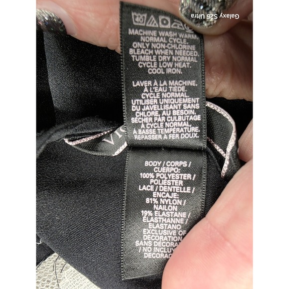 Victorias‎ Secret Satin Cami Large Black Lace Feminine Sexy Club Rave Festival - Picture 7 of 7